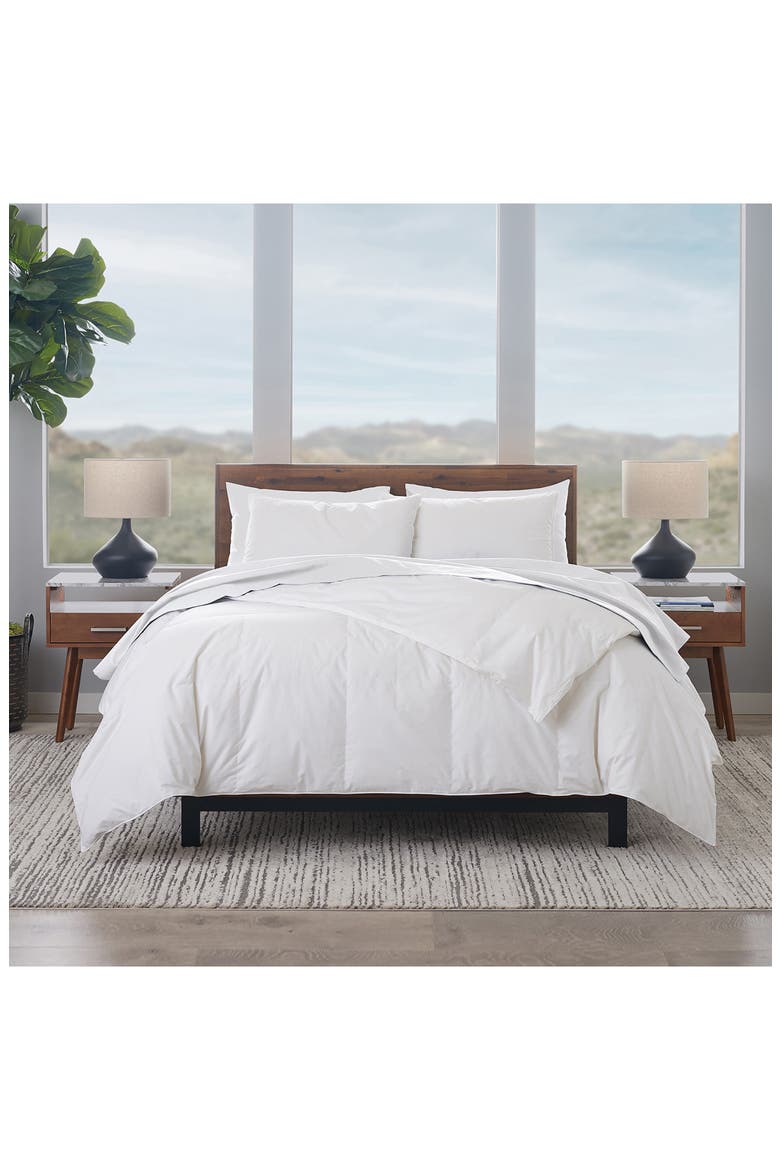 White Down All Season Comforter with 100% Certified RDS Down, Alternate, color, WHITE