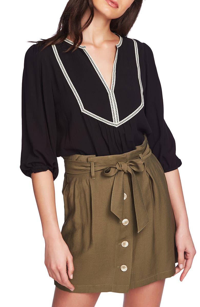 1.STATE Split Neck Blouse, Main, color, 