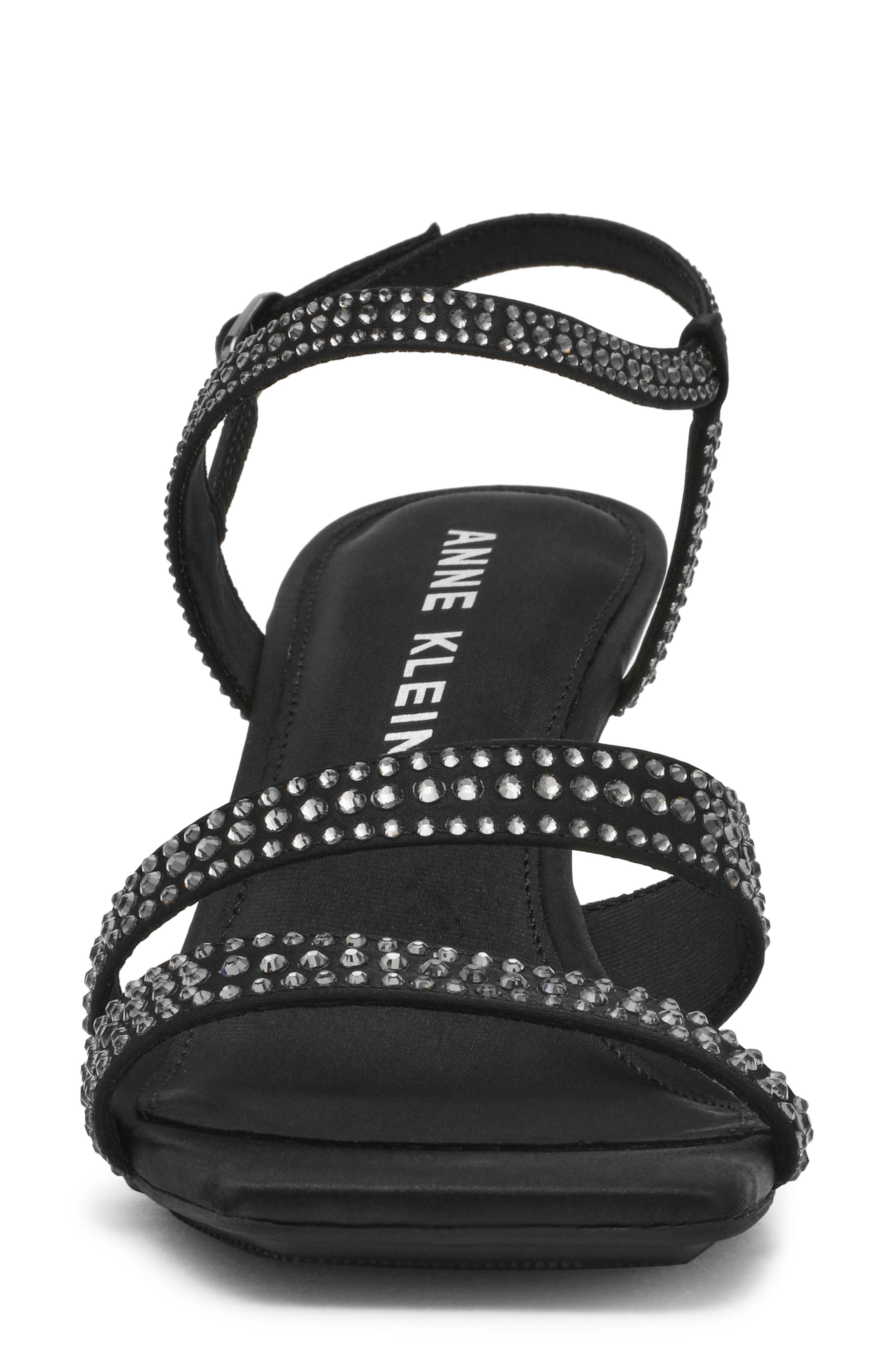 Anne Klein Sonoma Slingback Sandal, Alternate, color, Black Crystal