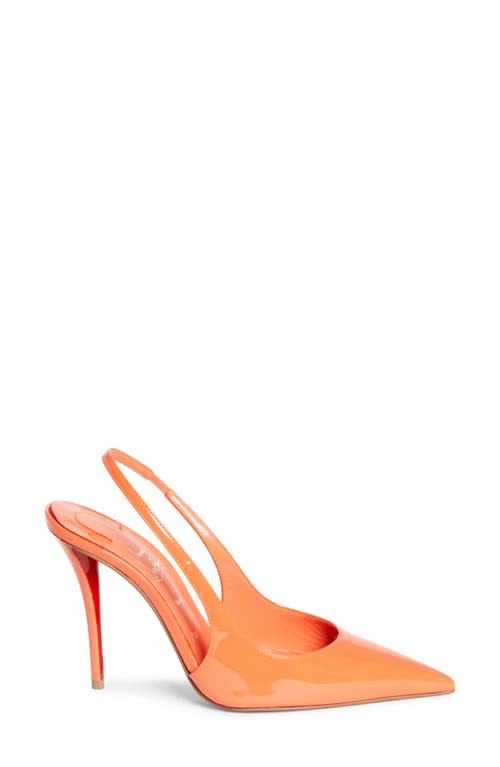 Christian Louboutin Miss Z Pointed Toe Slingback Pump In Orange