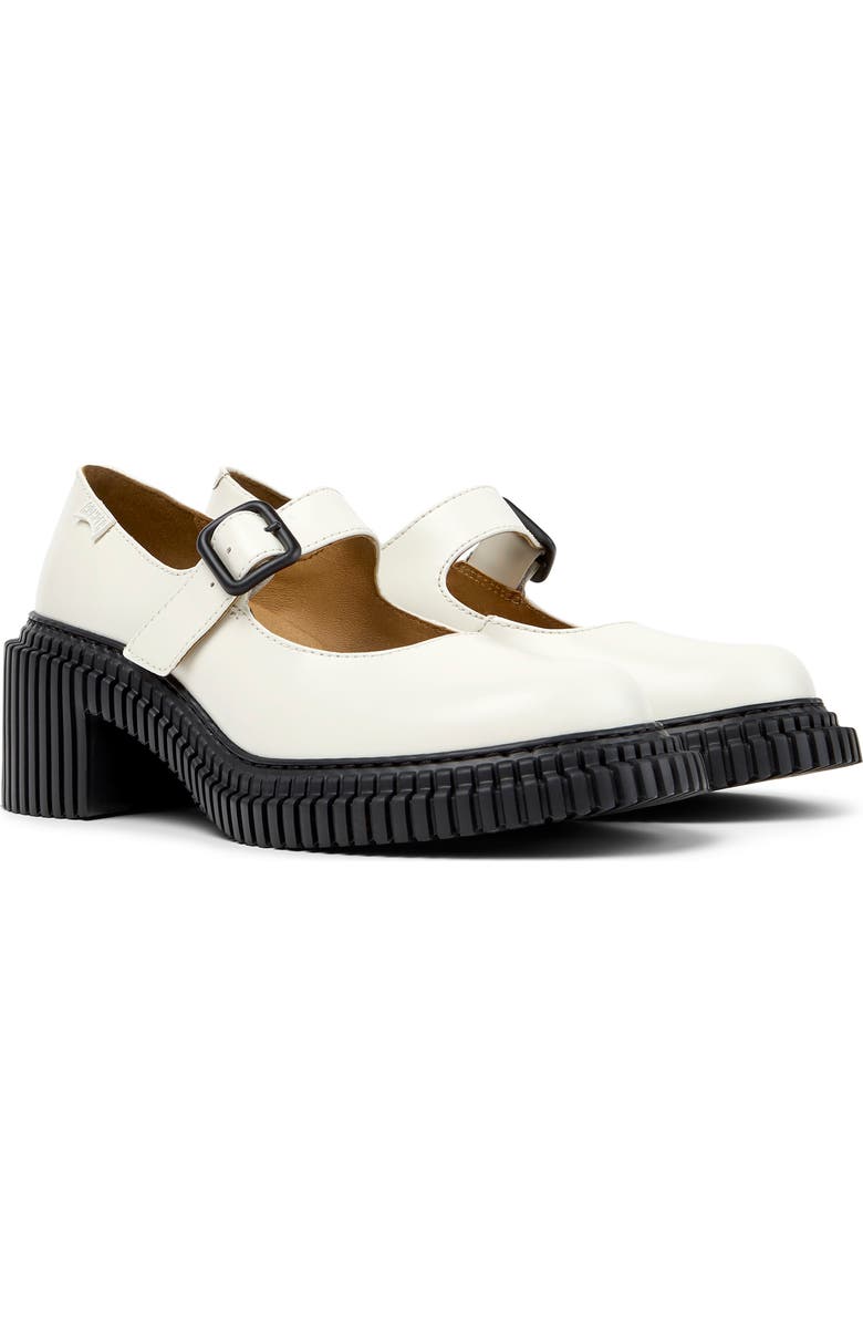 Camper Pix London Mary Jane Flat, Main, color, White Multi