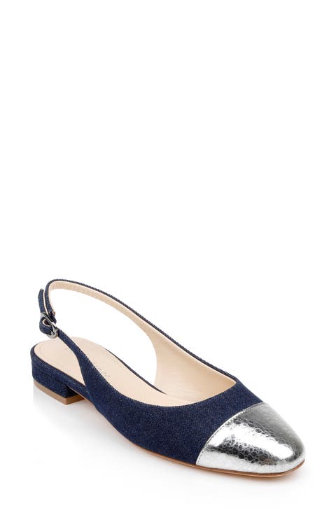 Mumbai Slingback Cap Toe Flat (Women)