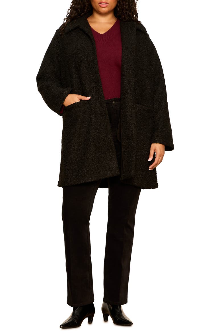 Upside Faux Fur Jacket, Alternate, color, BLACK