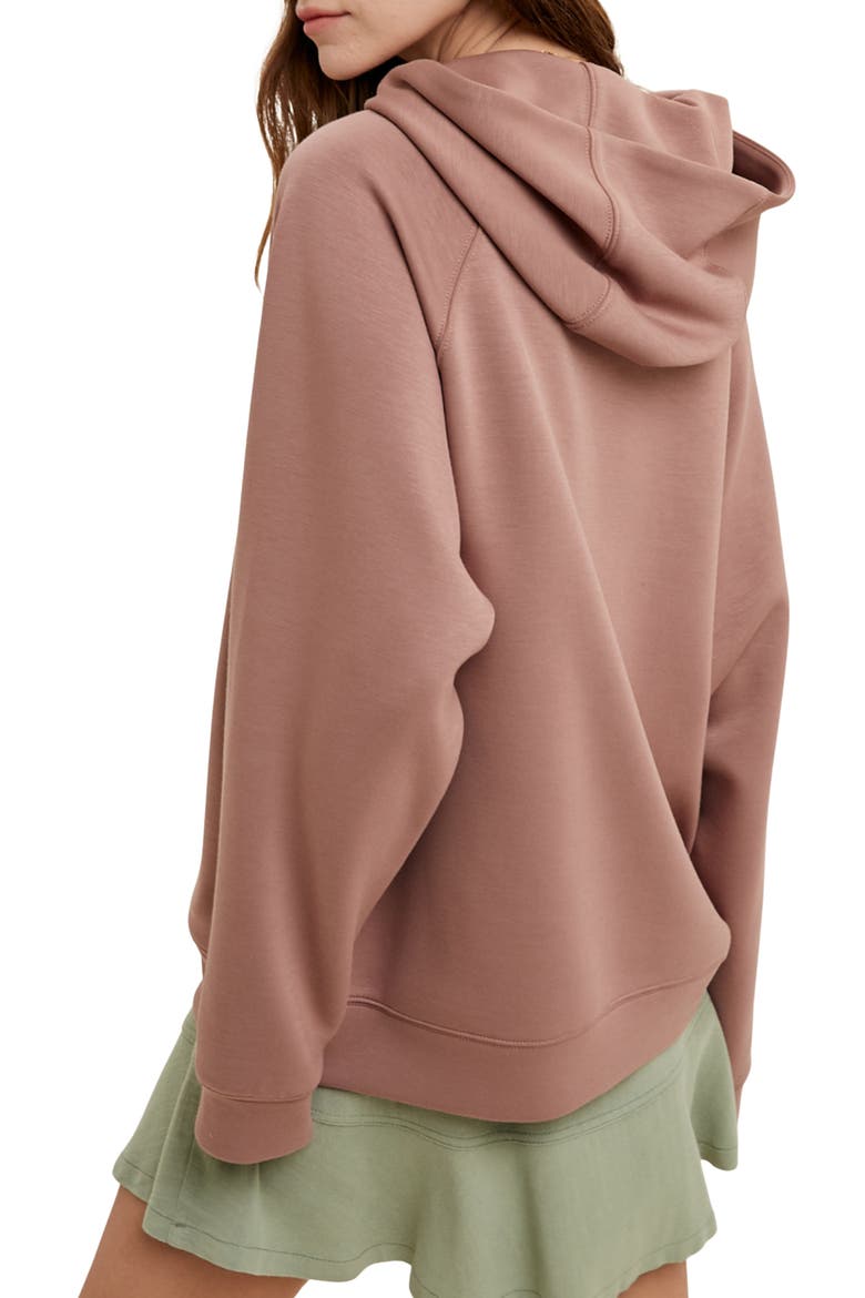 Oversize Pullover Hoodie, Alternate, color, MOCHA