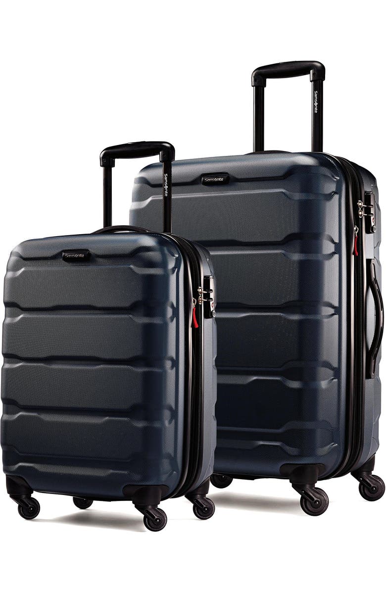 Samsonite Omni PC 2-Piece Set (20/28) Hardside Expandable Luggage with Spinner Wheels, Main, color, Blue