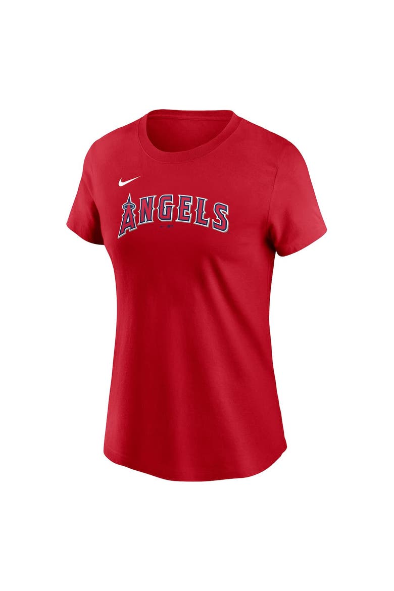Women's Nike Mike Trout Red Los Angeles Angels Fuse Name & Number T-Shirt, Alternate, color, Red