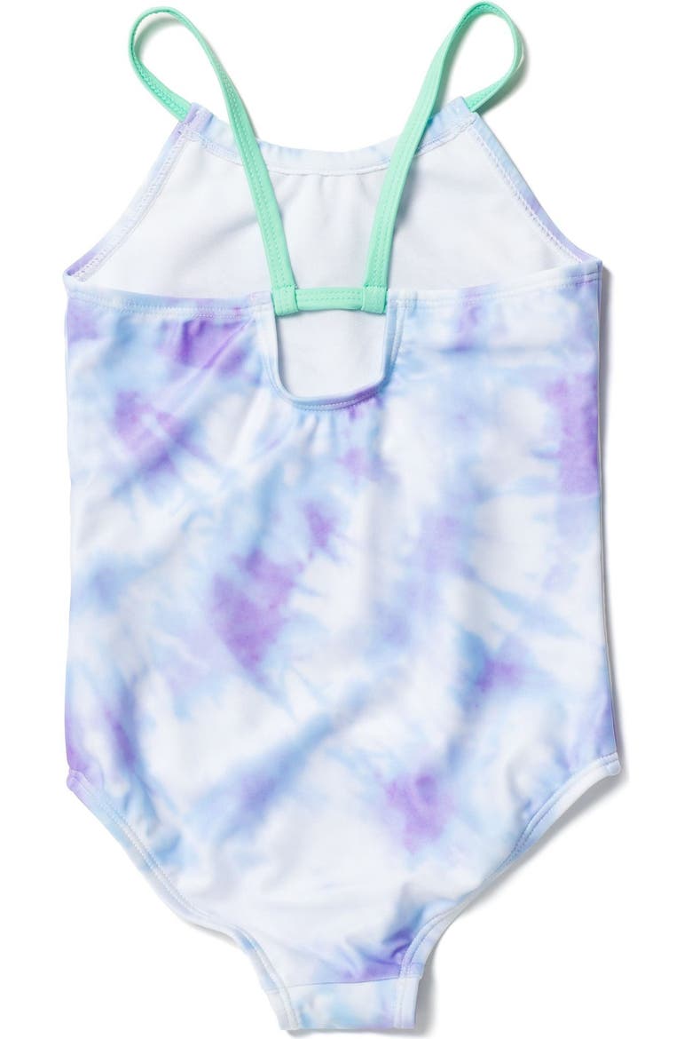 The Little Mermaid Princess Ariel One Piece Bathing Suit, Alternate, color, Ariel Purple Tie Dye