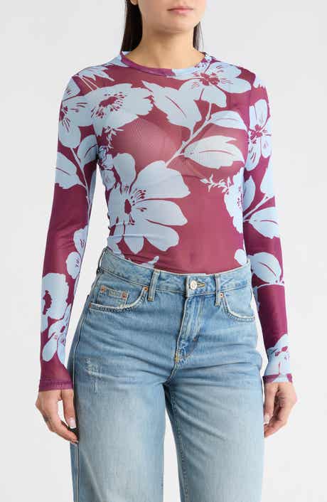 AFRM LOS ANGELES Sunny Long Sleeve Mesh Top