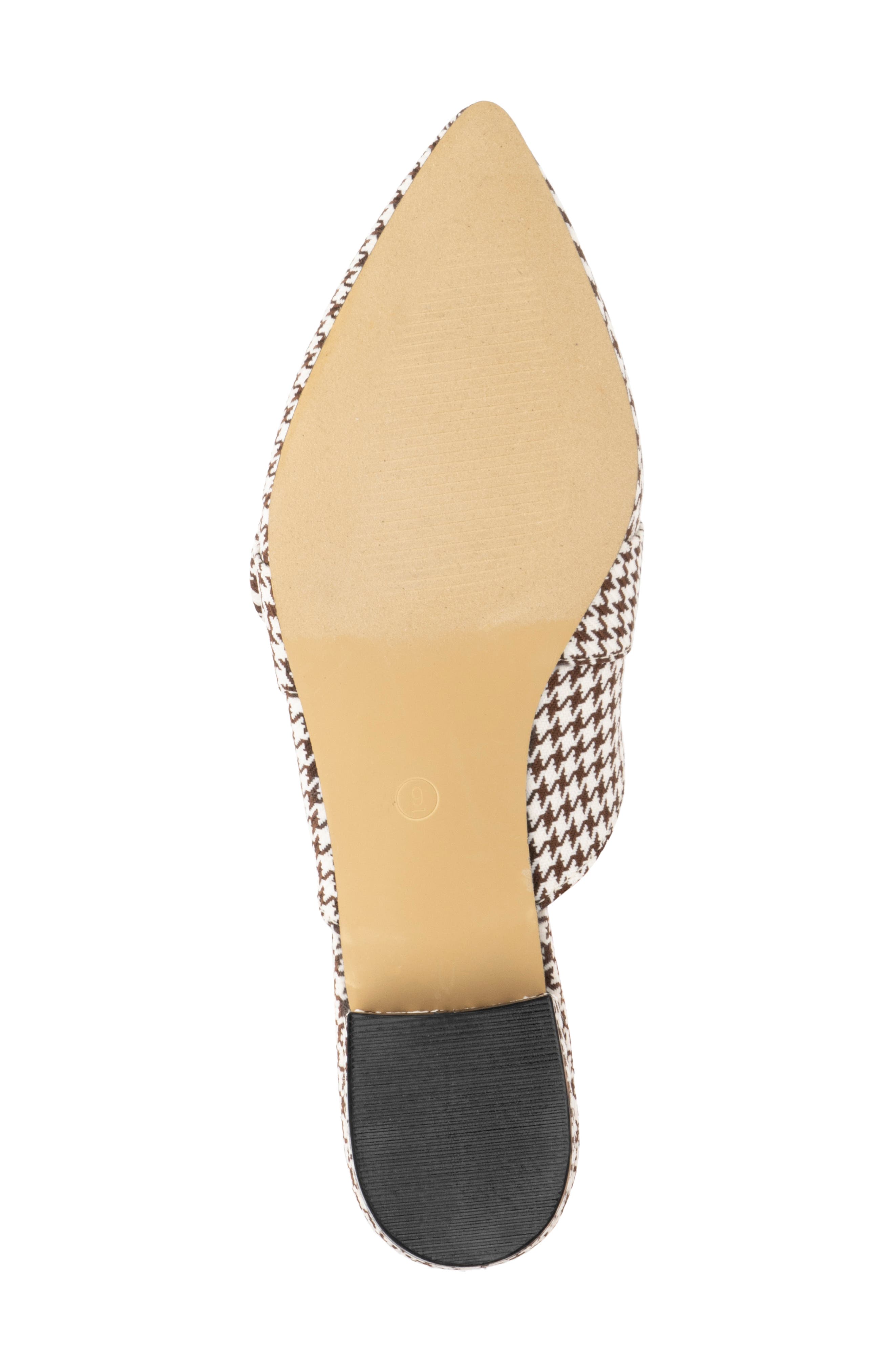 NEW YORK AND COMPANY Parker Houndstooth Mule, Alternate, color, Brown