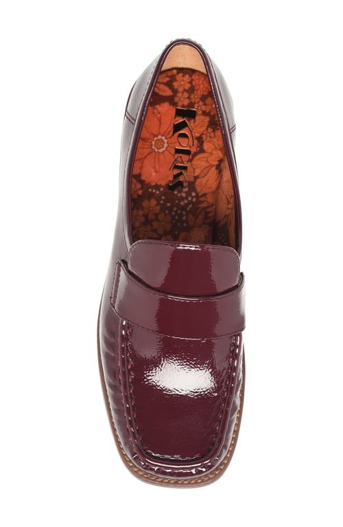 Korks Frey Patent Loafer In Brown