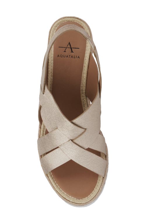 Aquatalia Amaya Water Repellent Slingback Espadrille Wedge Sandal