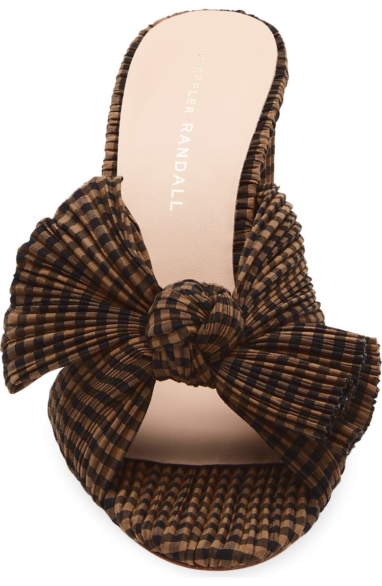 Loeffler Randall Penny Knotted Sandal, Alternate, color, Brown/ Black Check