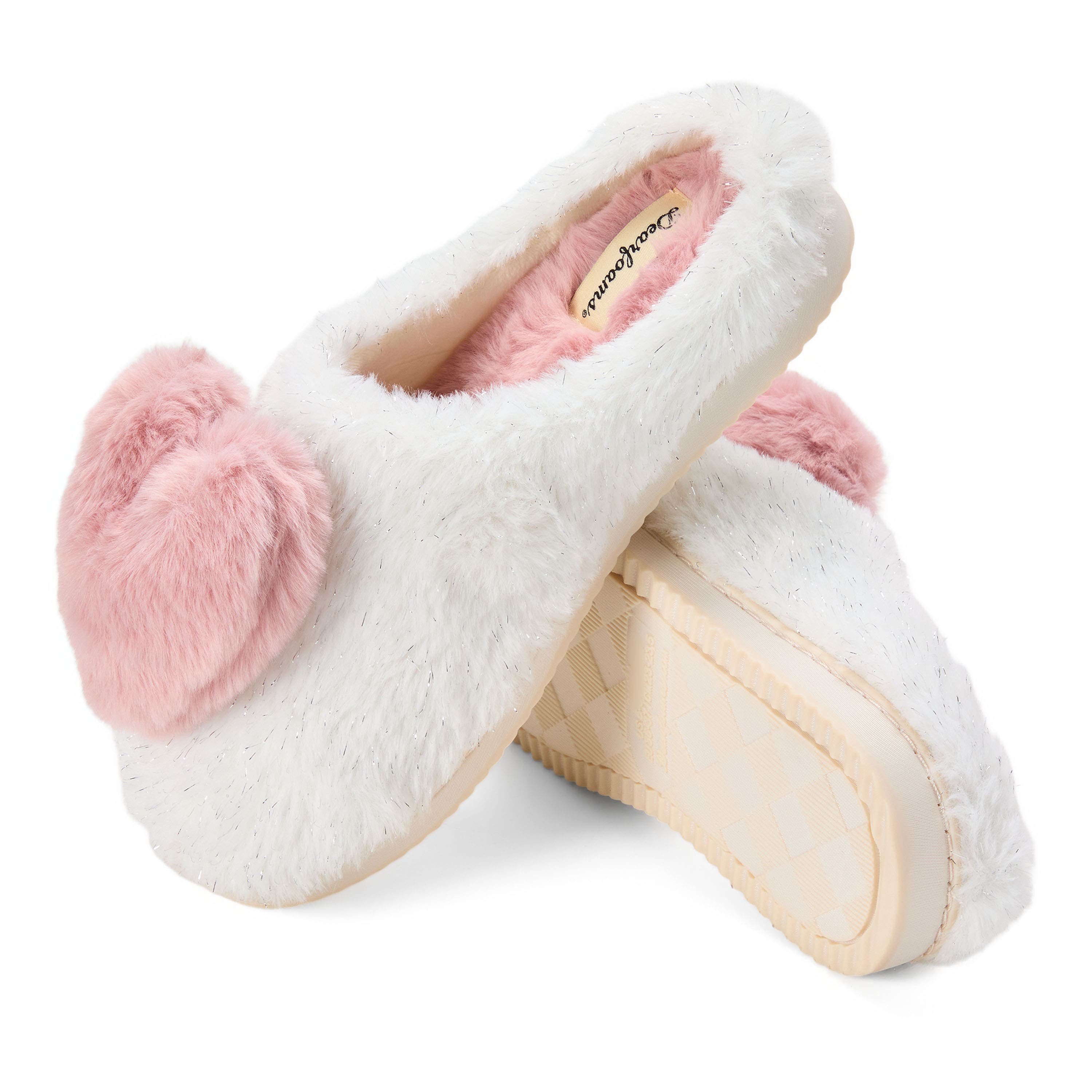 DEARFOAMS Rosie Furry Icon Clog Slipper, Alternate, color, Muslin