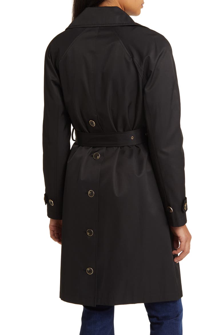 Belted Trench Coat, Alternate, color, BLACK