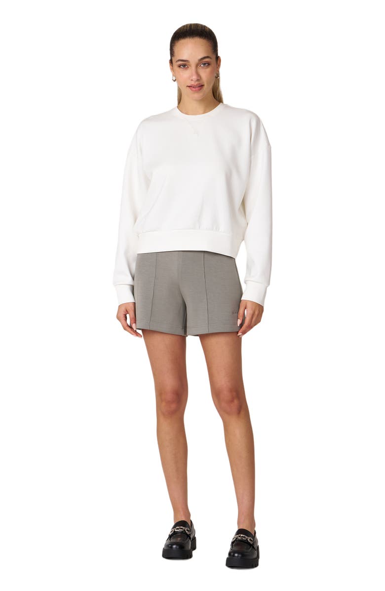 Rebody Active Essential Scuba Knit Crewneck Sweatshirt, Alternate, color, White