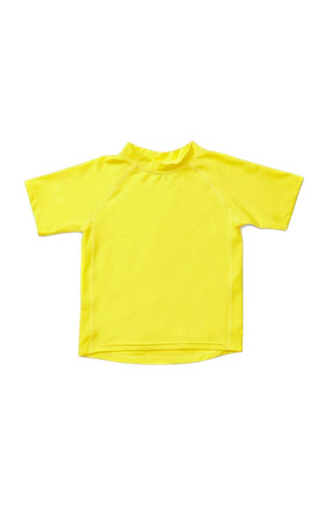 Kids Short Sleeve Rash Guard, UPF 50+ Swim Shirt
