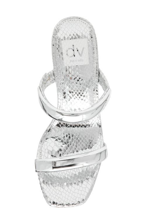 Dolce Vita Yorke Womens Faux Leather Metallic Heels In Silver Exotic