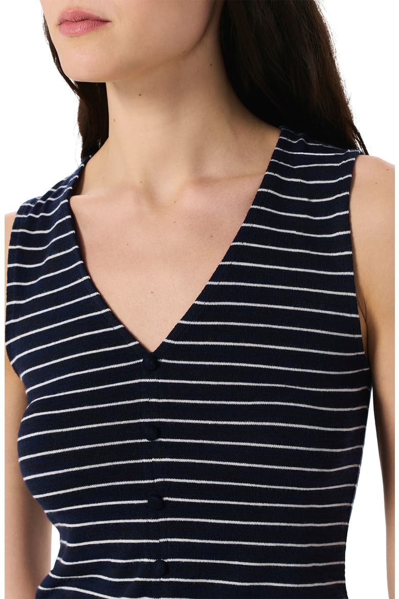 The Knit Stripe T-Shirt, Alternate, color, NAVY