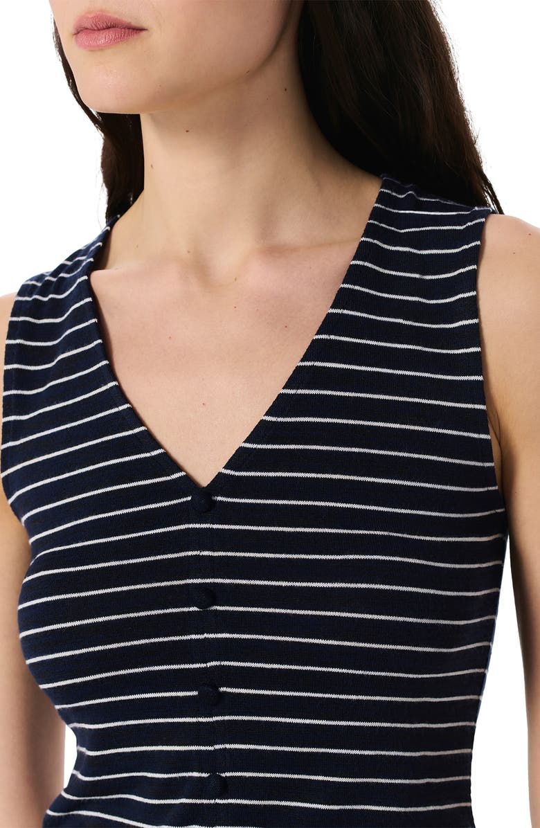 rag & bone The Knit Stripe T-Shirt, Alternate, color, Navy