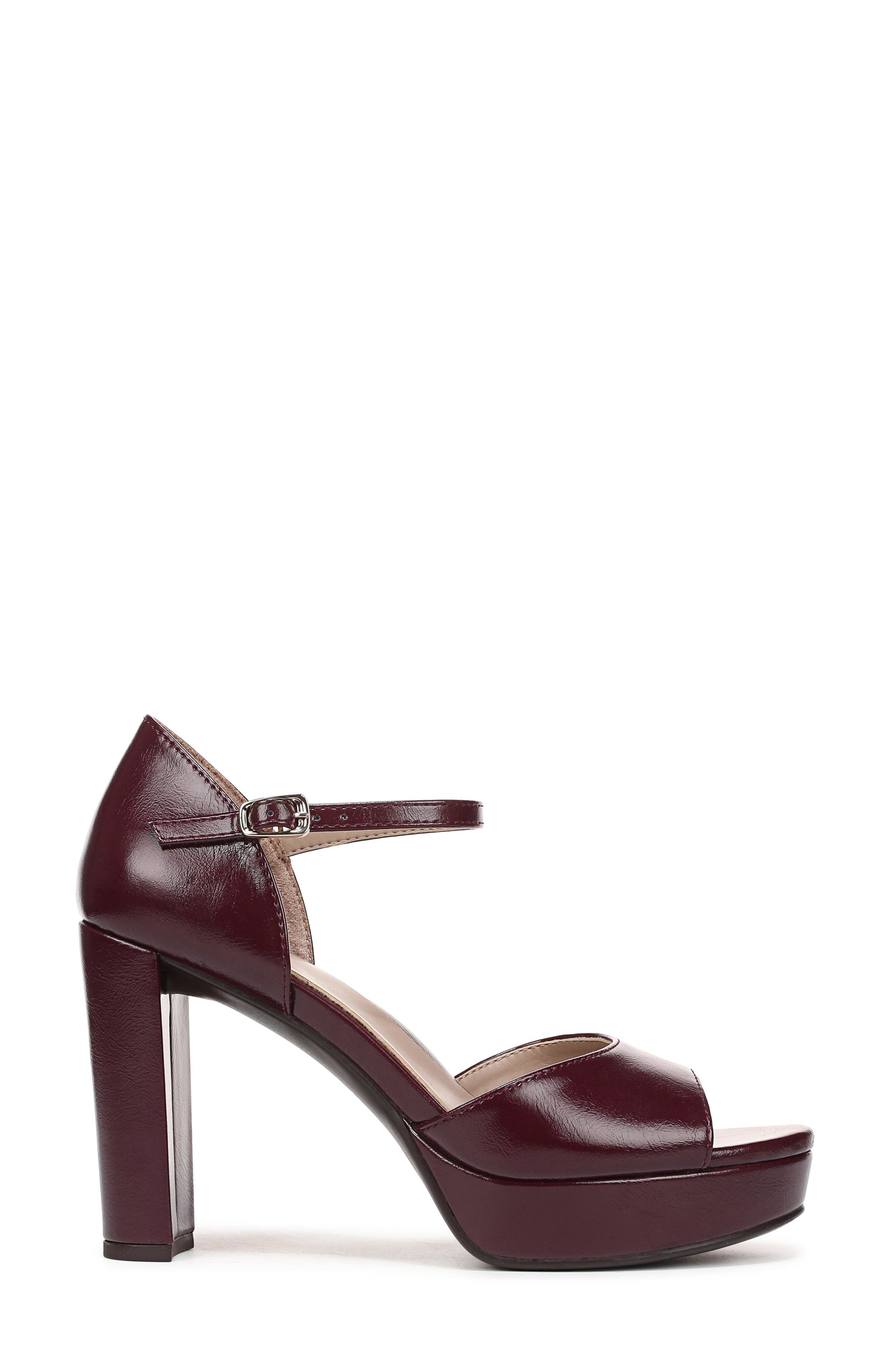 Novi Platform Sandal - Wide Width Available, Alternate, color, WINE RED FAUX LEATHER