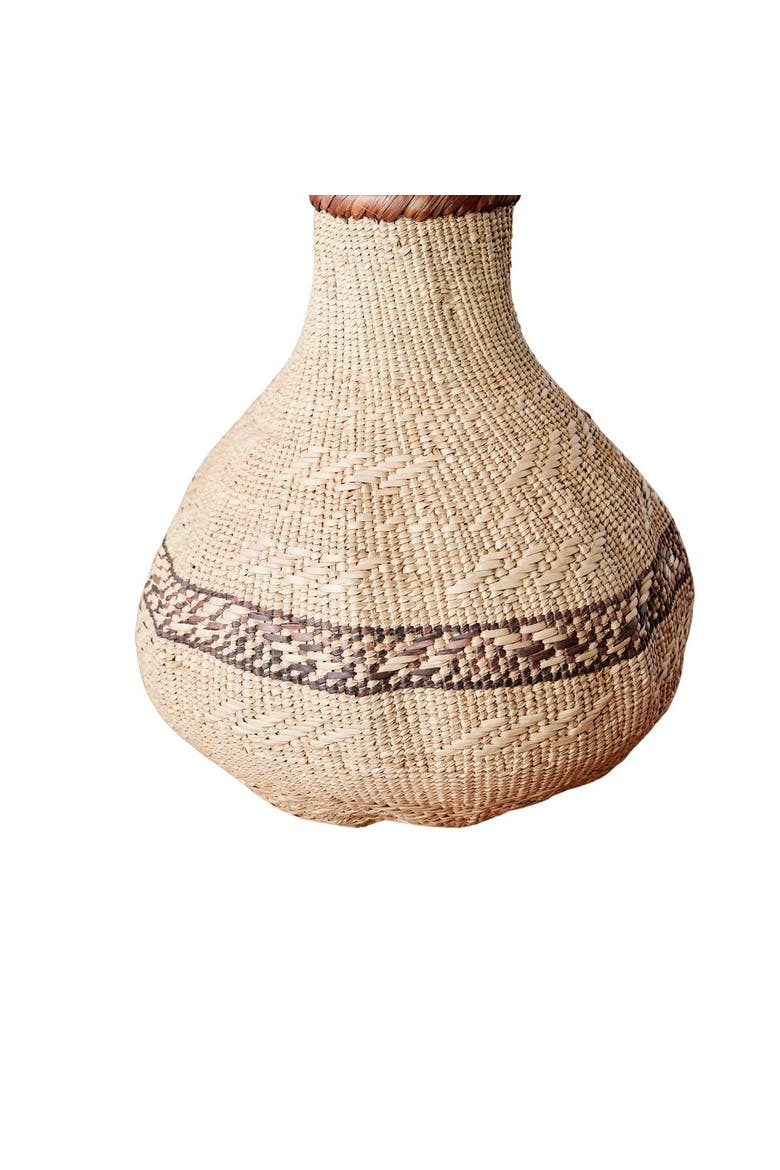 Patterned Binga Nongo Gourd Woven Basket, Main, color, Natural - Mini