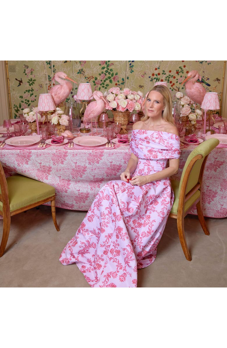 Mrs. Alice Pink Basketweave Starter Plate, Alternate, color, Pink