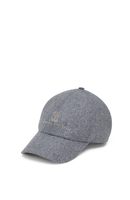 Brunello Cucinelli Baseball Cap With Embroidery In Gray