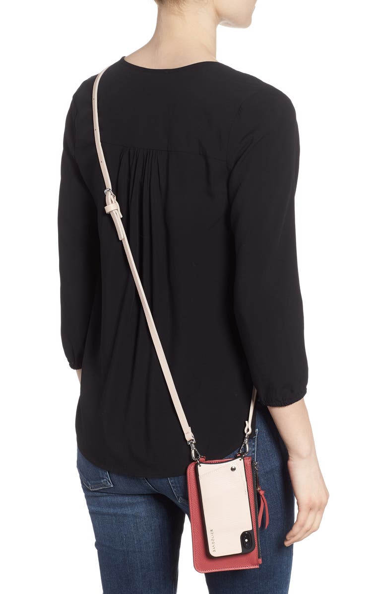 Bandolier Emma Leather iPhone X/Xs Crossbody Case, Alternate, color,