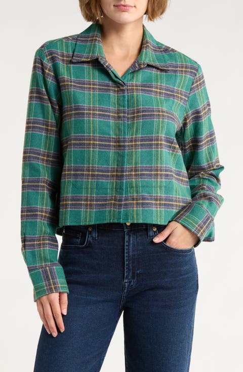 The Bib Plaid Cotton Button-Up Shirt