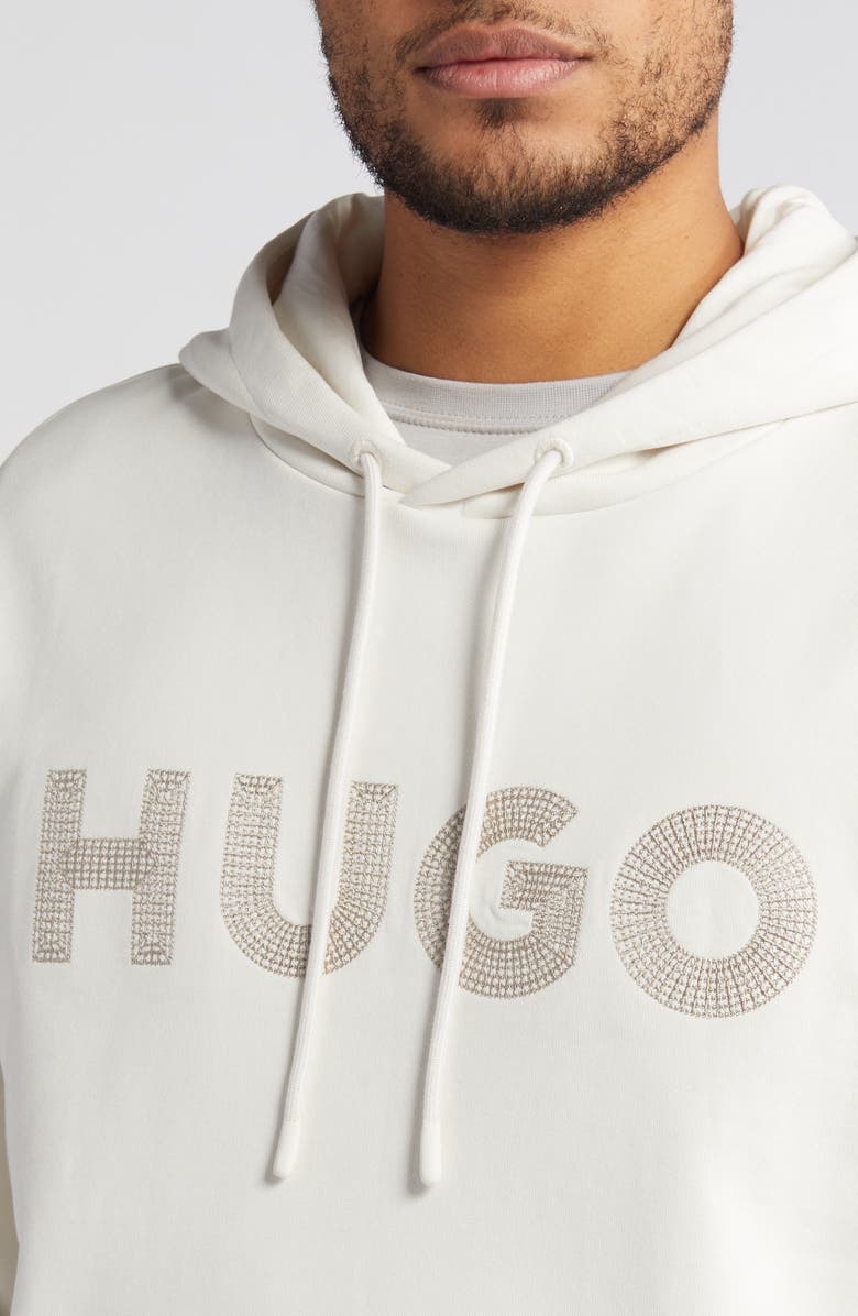 HUGO Drochood Embroidered Cotton French Terry Hoodie, Alternate, color, 