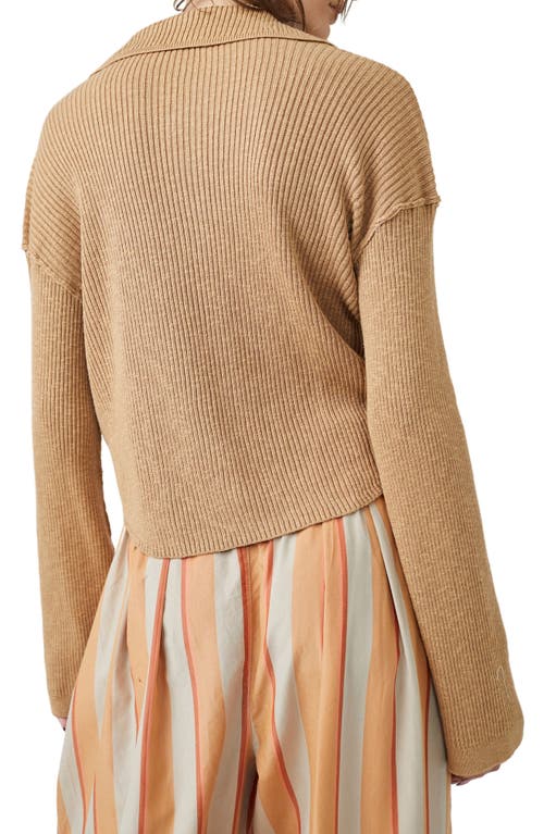 Free People Ella Button-up Sweater In Iced Coffee