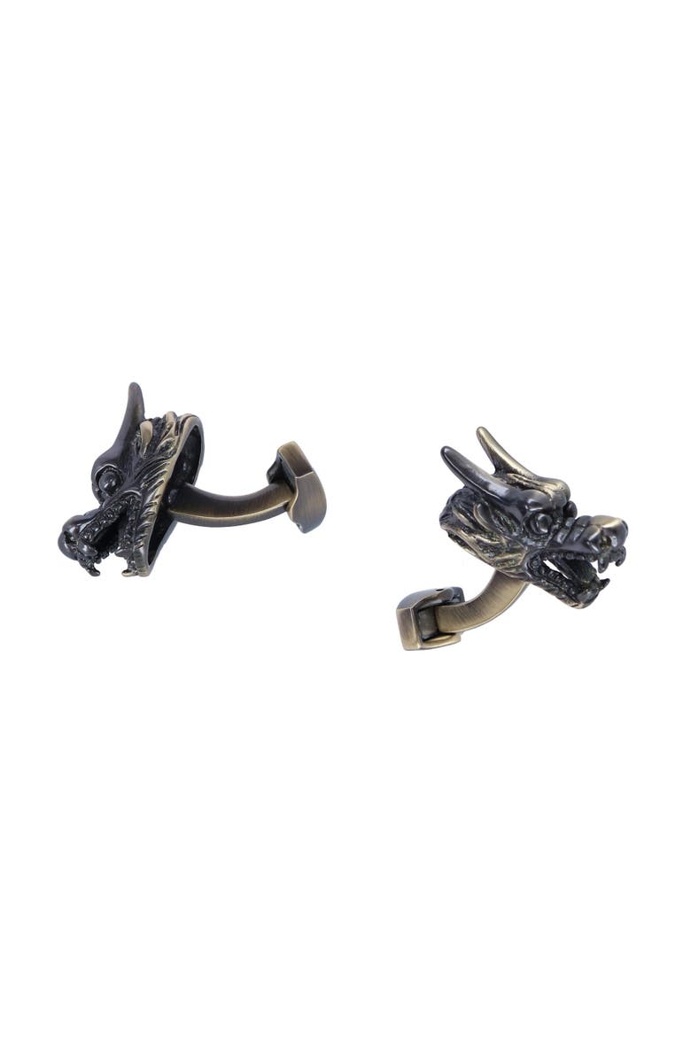 Trafalgar Guardian of Freedom Silk Brace and Brass Cufflink Set, Alternate, color, Black