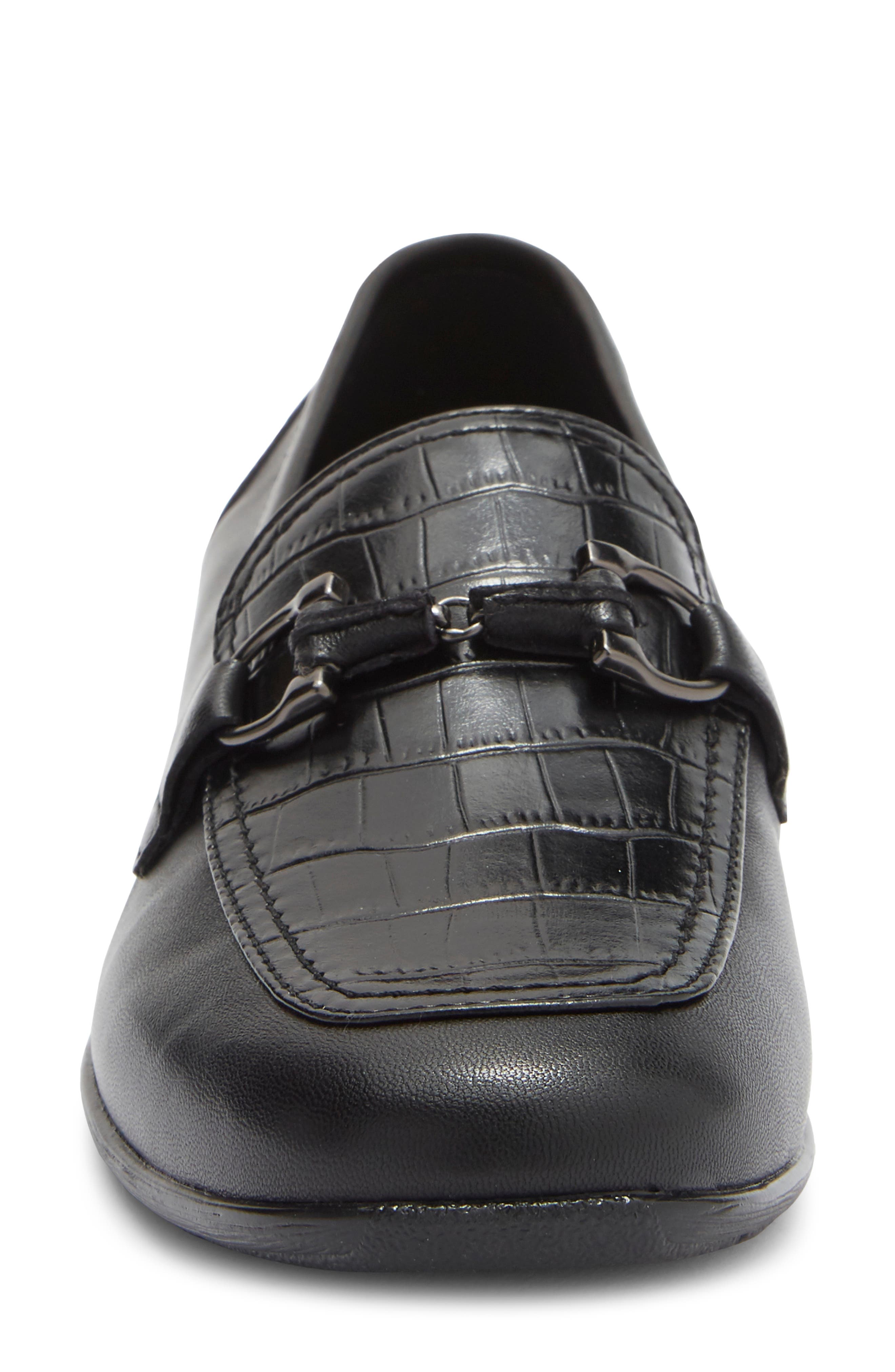 Fenja 40 Leather Loafer, Alternate, color, BLACK