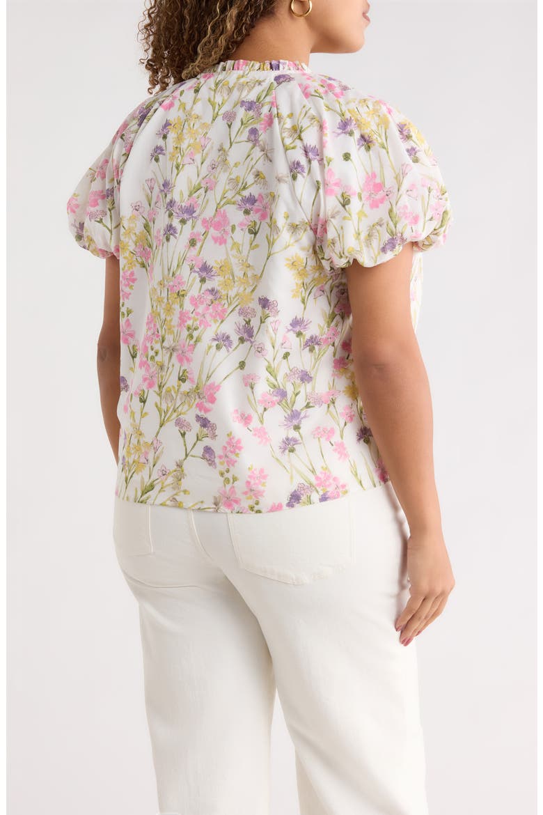 Lita Floral Avy Cotton Button-Up Top, Alternate, color, WHITE MULTI