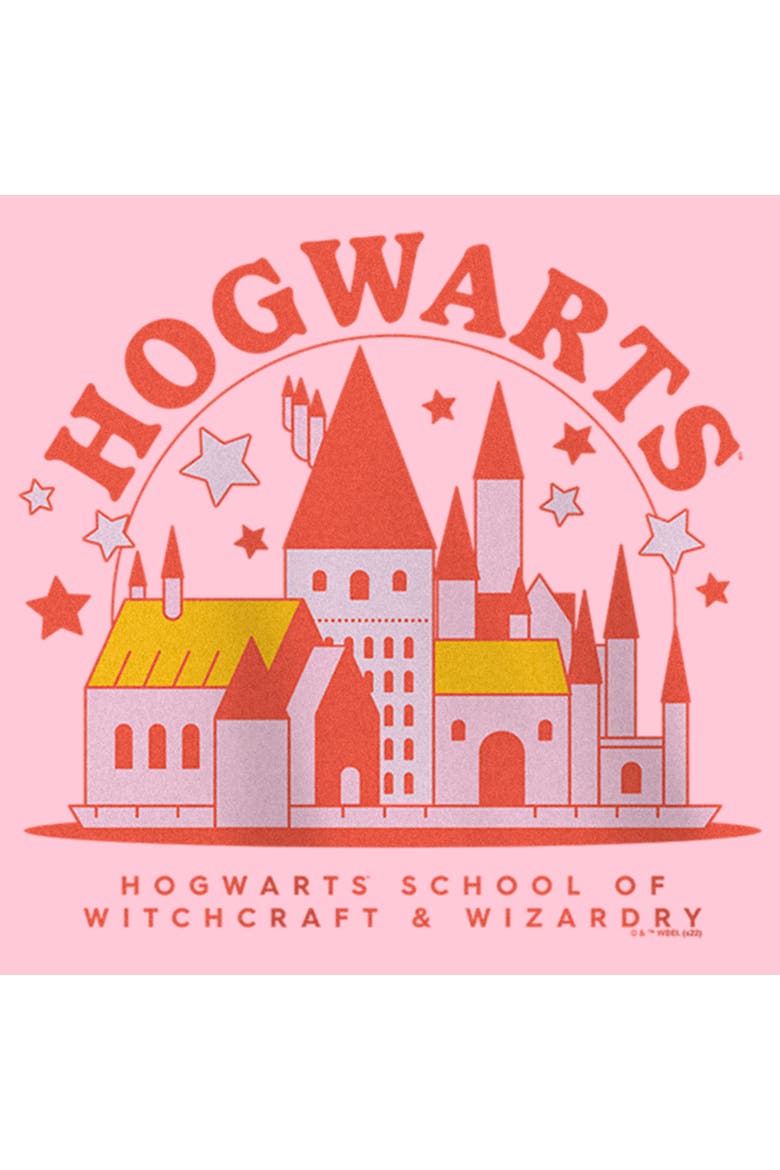Girl's Harry Potter Cute Starry Hogwarts  Graphic T-Shirt, Alternate, color, Light Pink