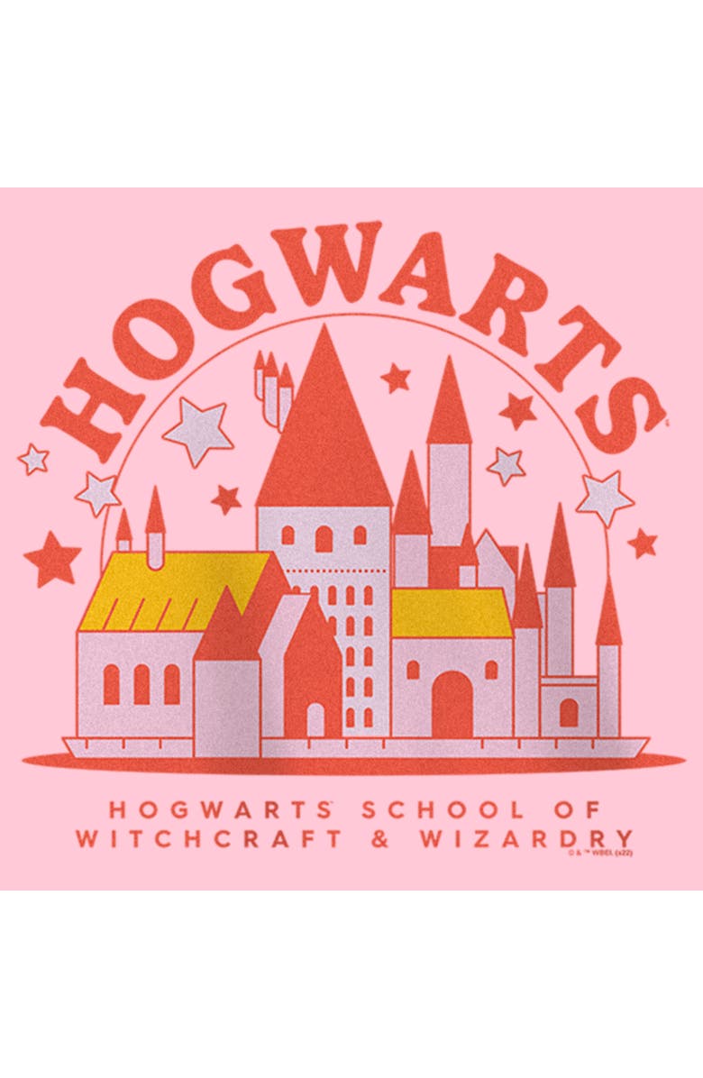 HARRY POTTER Girl's Harry Potter Cute Starry Hogwarts  Graphic T-Shirt, Alternate, color, Light Pink