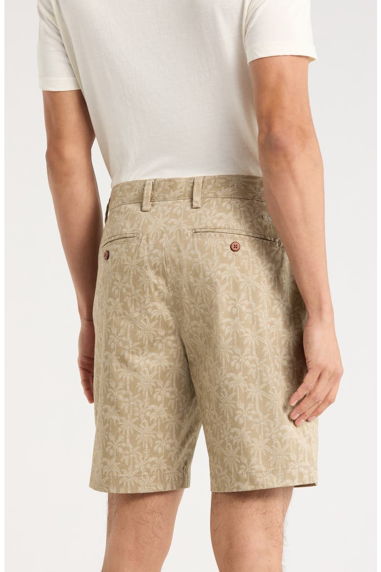 Rich Palms Print Shorts, Alternate, color, STONE KHAKI
