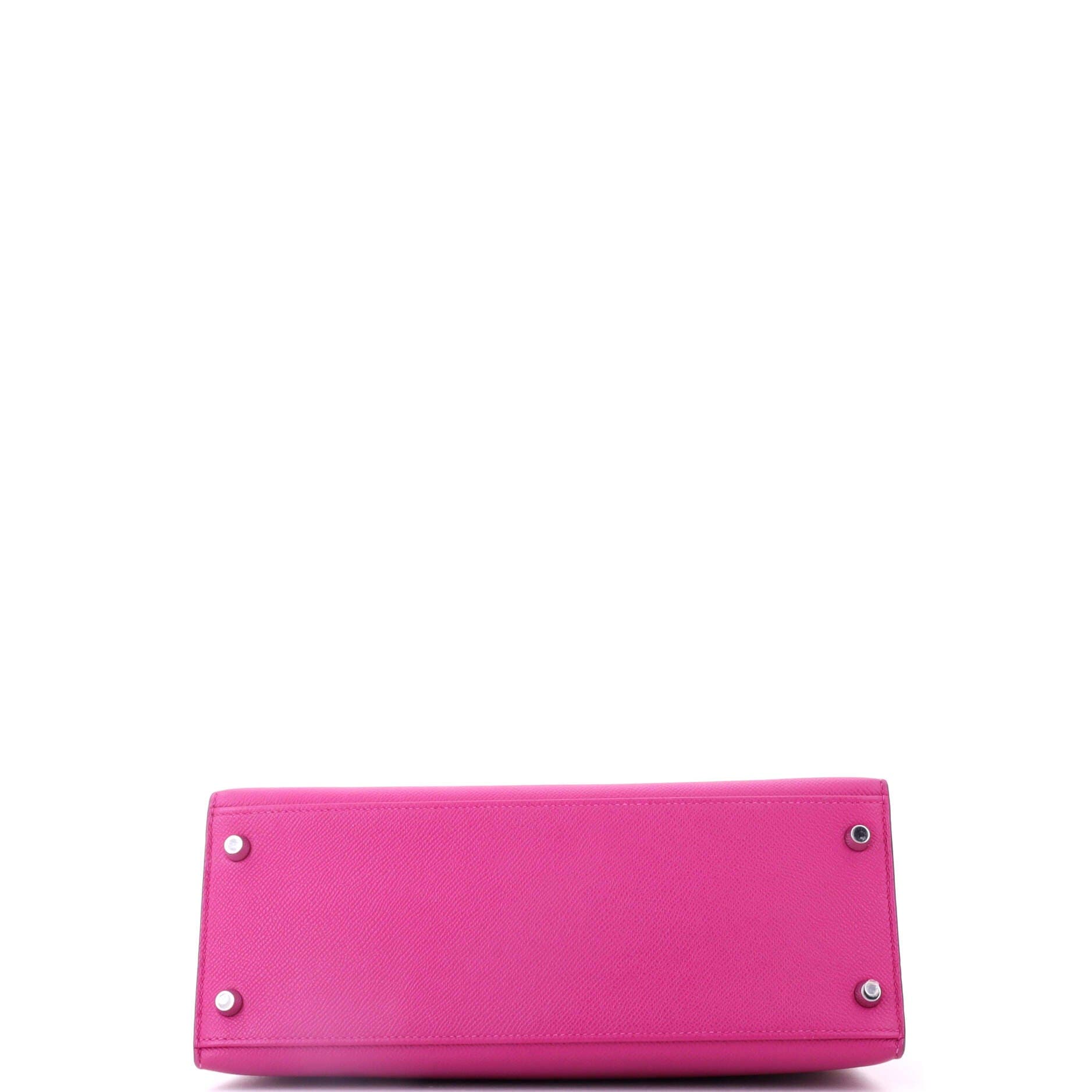 Pre-Owned Hermes Kelly Handbag Pink Epsom with Palladium Hardware 28, Alternate, color, Rose Pourpre