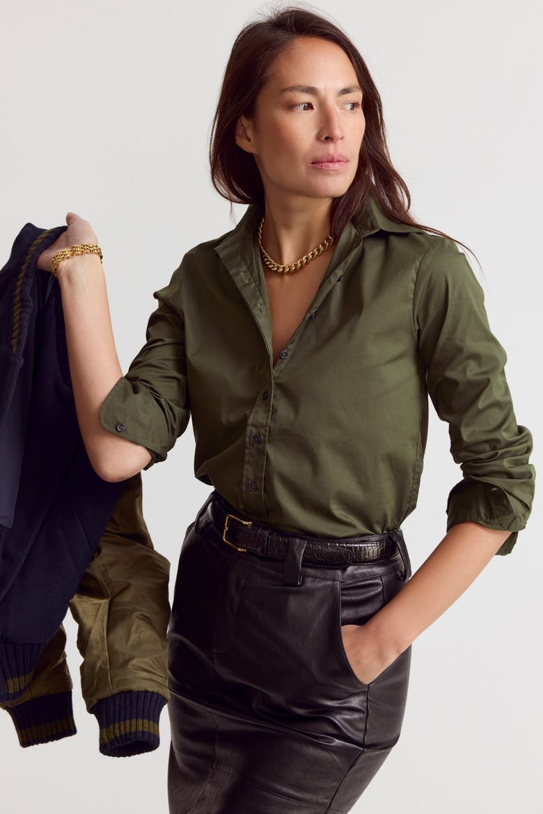 The Icon Shirt, Alternate, color, Camo Green