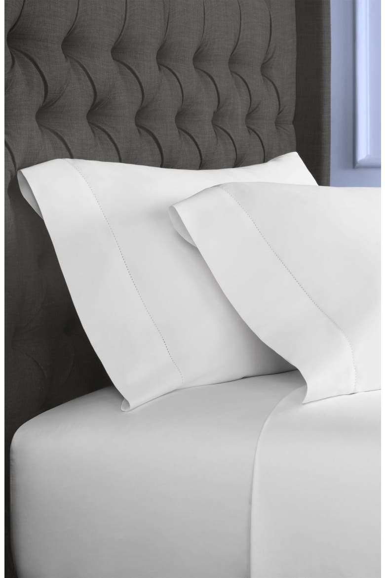 500 Thread Count Egyptian Cotton Fitted Sheet, Alternate, color, WHITE