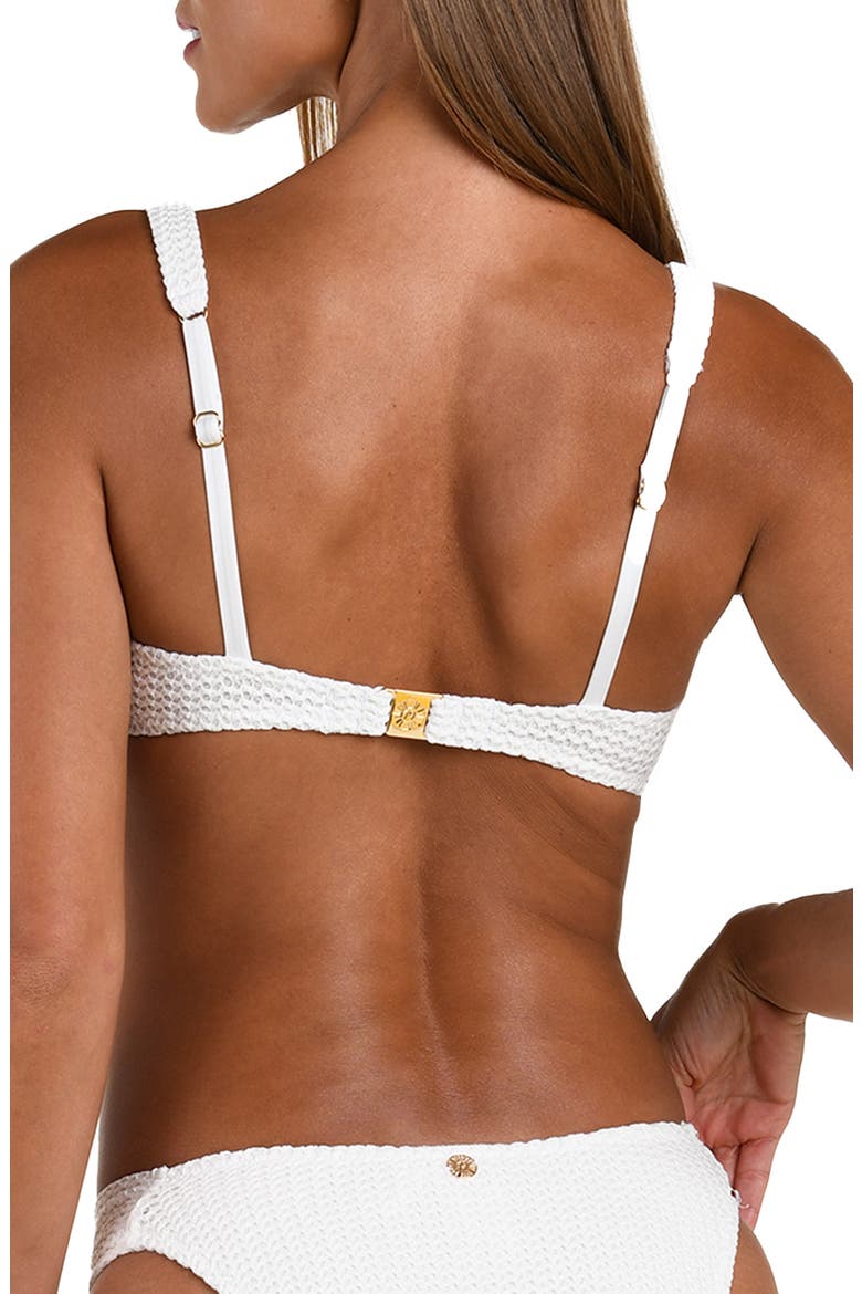 Flora Flair Bralette Bikini Top, Alternate, color, IVORY