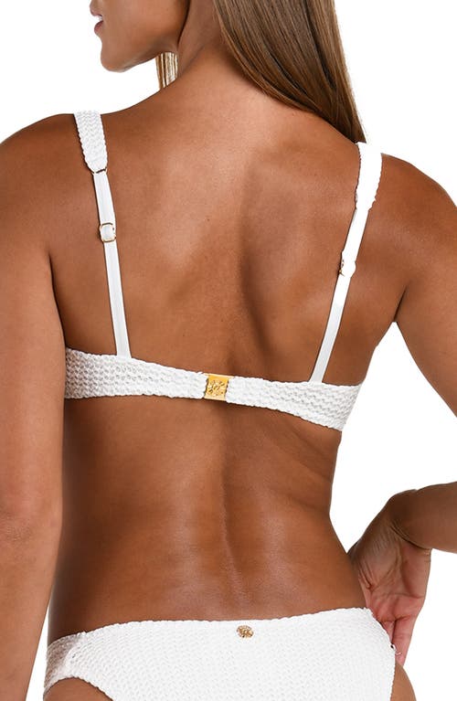 Sunshine 79 Flora Flair Bralette Bikini Top In White