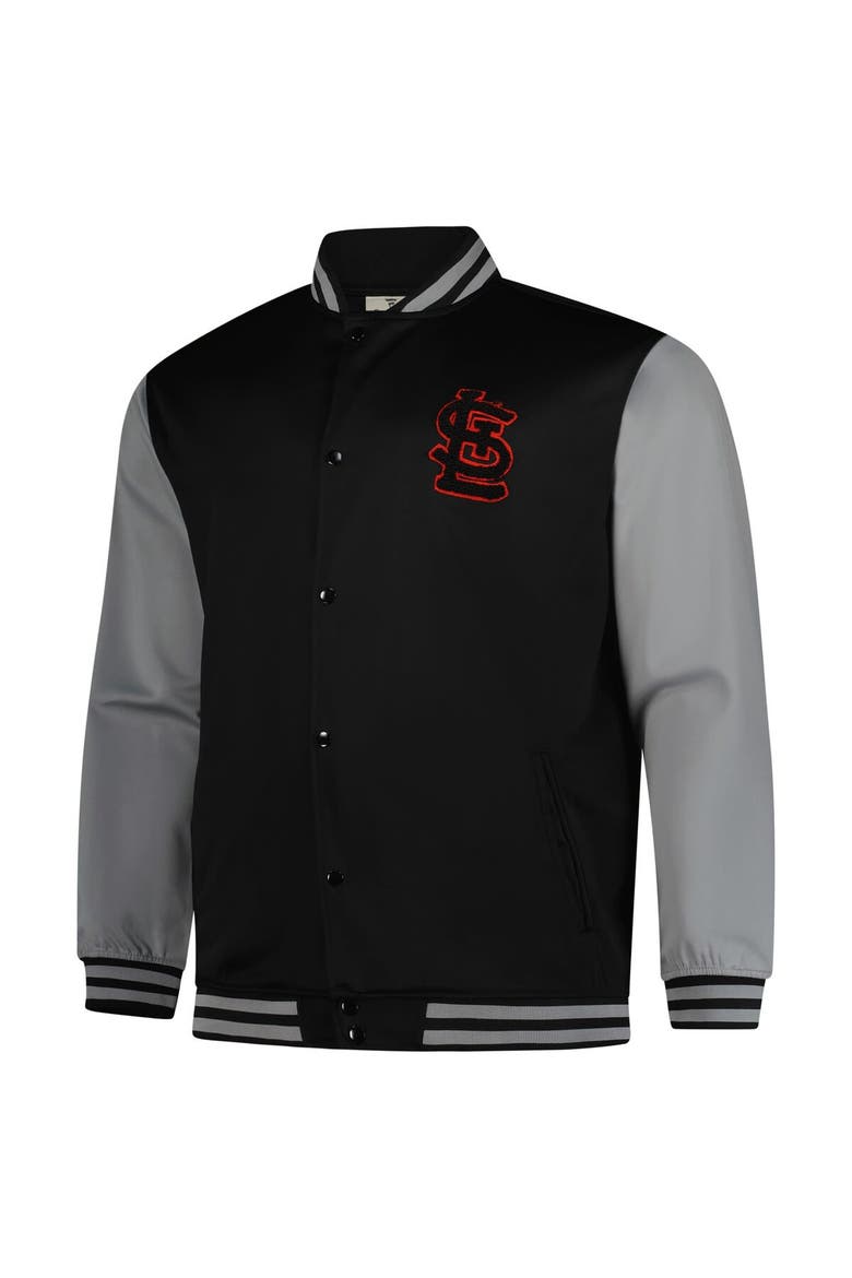 Men's Profile  Black/Gray St. Louis Cardinals Full-Snap Varsity Jacket, Alternate, color, Black