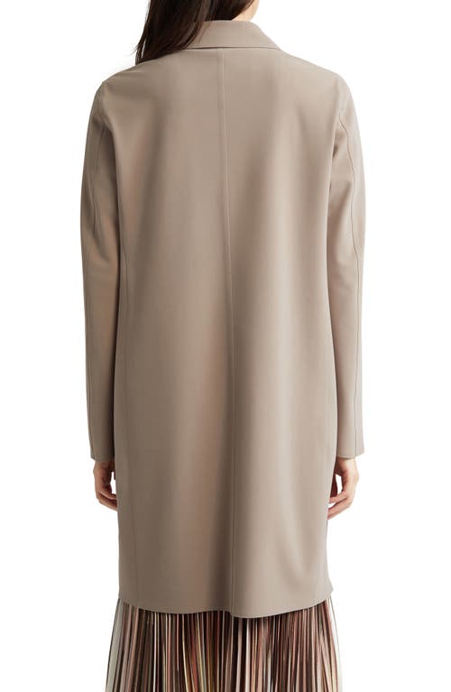 Herno Pef Snap Front Scuba Coat In Taupe