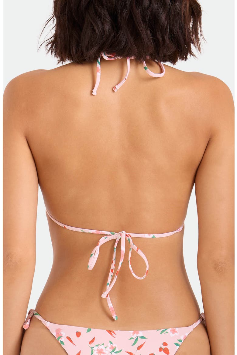 Sweet and Spicy Triangle Reversible Swim Top, Alternate, color, BLACK