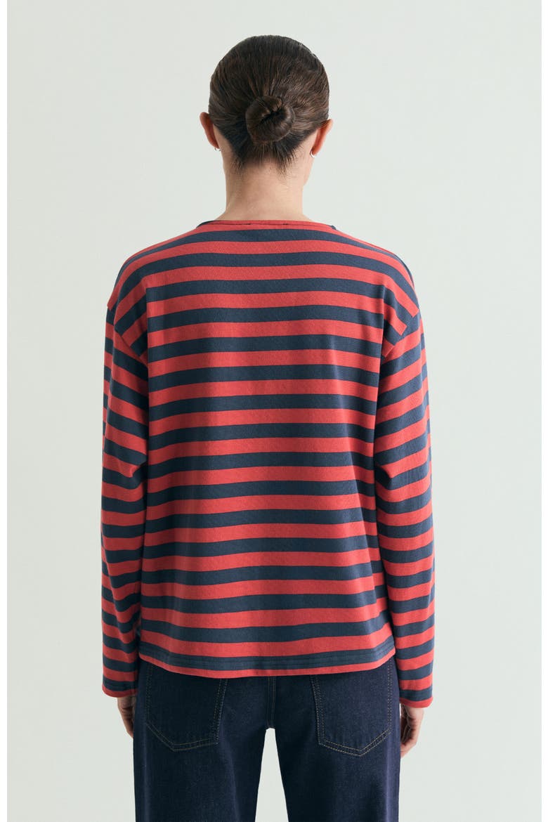 Striped T-shirt Patch, Alternate, color, RedStripes