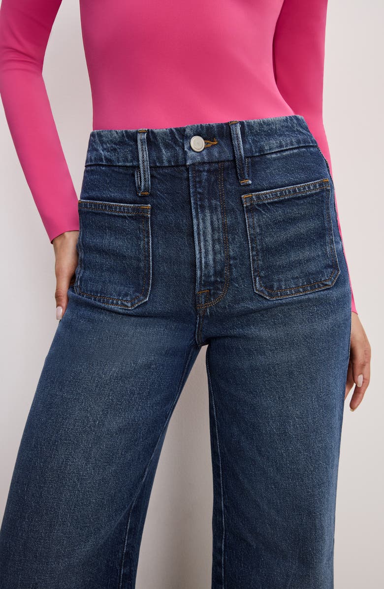 Good Waist Patch Pocket Palazzo Jeans