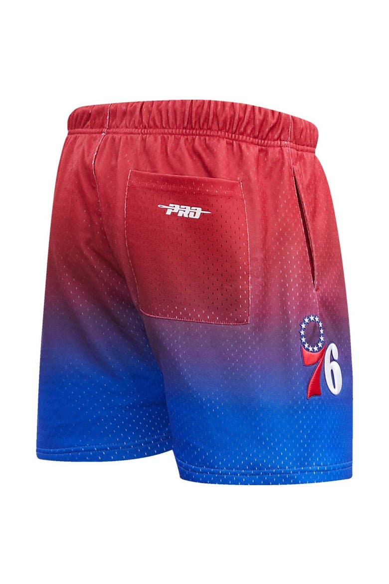 Men's Post Tyrese Maxey Royal/Red Philadelphia 76ers Ombre Name & Number Shorts, Alternate, color, Royal