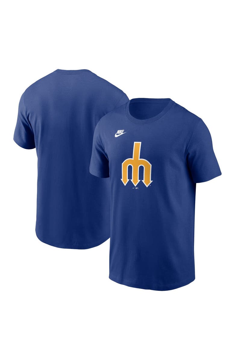 Nike Men's Nike Royal Seattle Mariners Cooperstown Collection Team Logo T-Shirt, Main, color, Royal