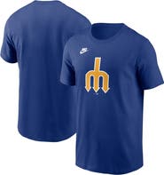 Nike Men's Nike Royal Seattle Mariners Cooperstown Collection Team Logo T-Shirt